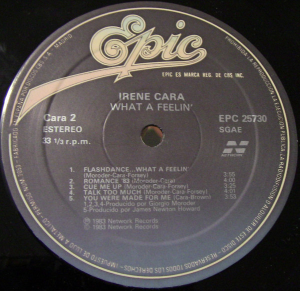 Irene Cara, What A Feelin' - LP