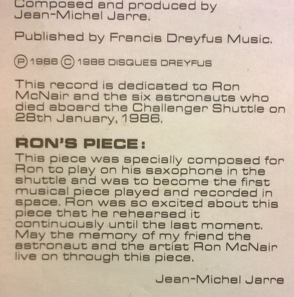 Jean-Michel Jarre, Rendez-Vous - LP