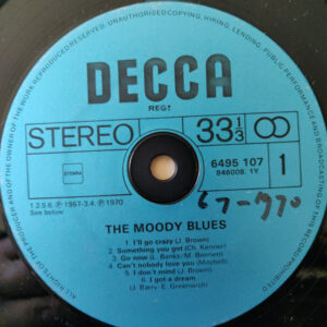 The Moody Blues, The Moody Blues - LP: imagen 3