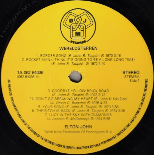 Elton John, Alle Hits - LP