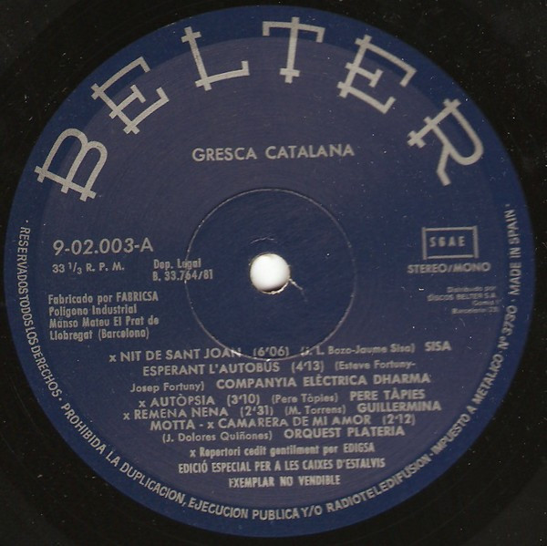 Various, Gresca Catalana - LP