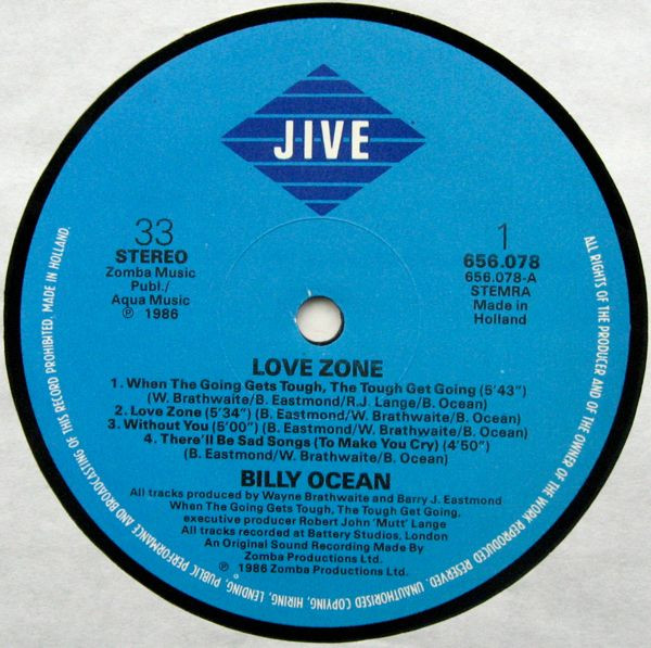 Billy Ocean, Love Zone - LP