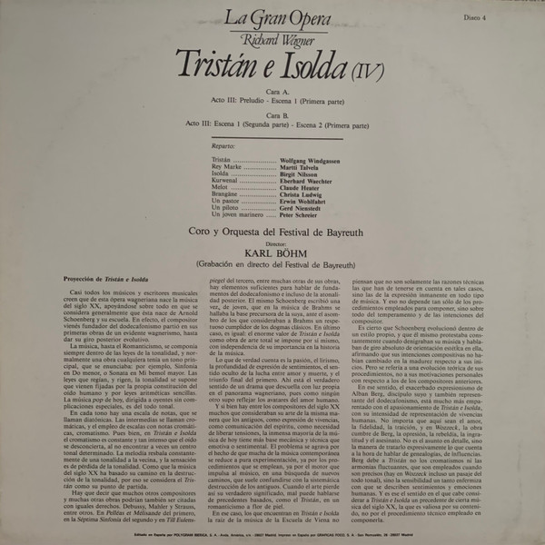 Richard Wagner, Birgit Nilsson, Wolf, Tristán E Isolda (IV) - LP