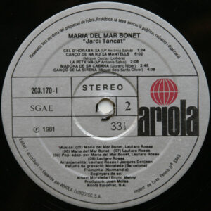 Maria Del Mar Bonet, Jardí Tancat - LP: imagen 7