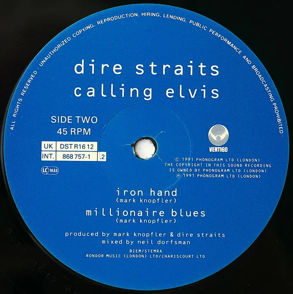 Dire Straits, Calling Elvis - Maxi Singles