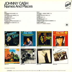 Johnny Cash, Names And Places - LP: imagen 2