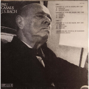 Pablo Casals, Johann Sebastian Bach, Concerts De Brandenbourg - LP: imagen 2