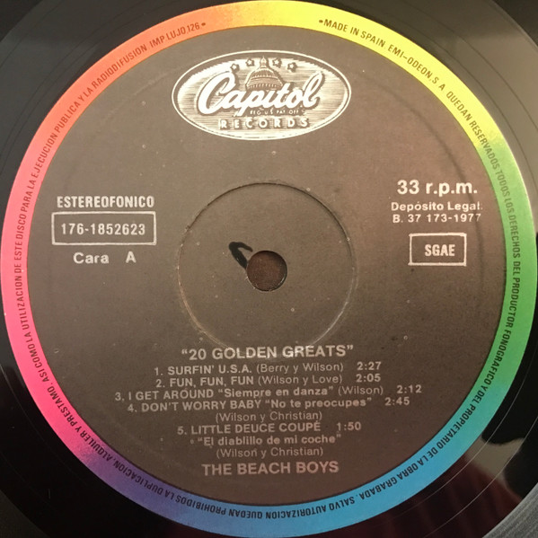 The Beach Boys, 20 Golden Greats - LP