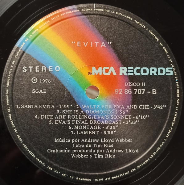 Andrew Lloyd Webber And Tim Rice, Evita - LP