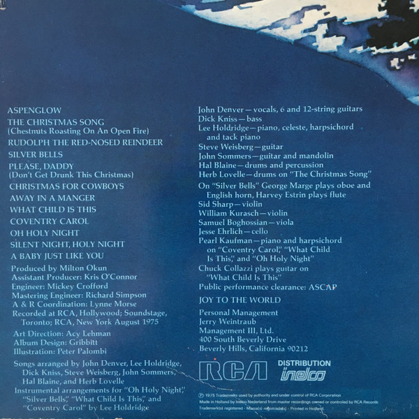 John Denver, Rocky Mountain Christmas - LP