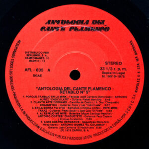 Various, Antología Del Cante Flamenco: Retablo 5 - LP: imagen 3