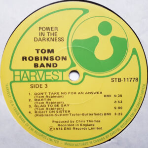 Tom Robinson Band, Power In The Darkness - LP: imagen 5