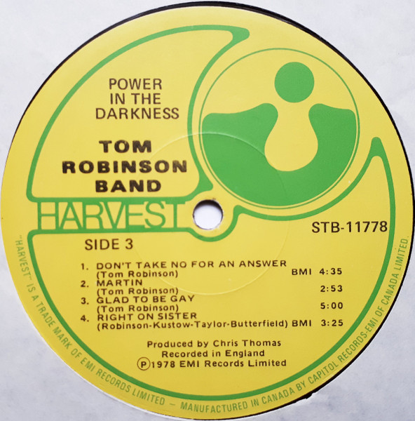 Tom Robinson Band, Power In The Darkness - LP