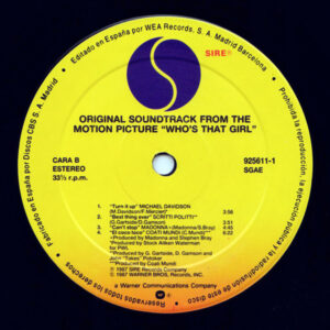 Madonna, Who's That Girl/Original Motion Picture Soundtrack - LP: imagen 5