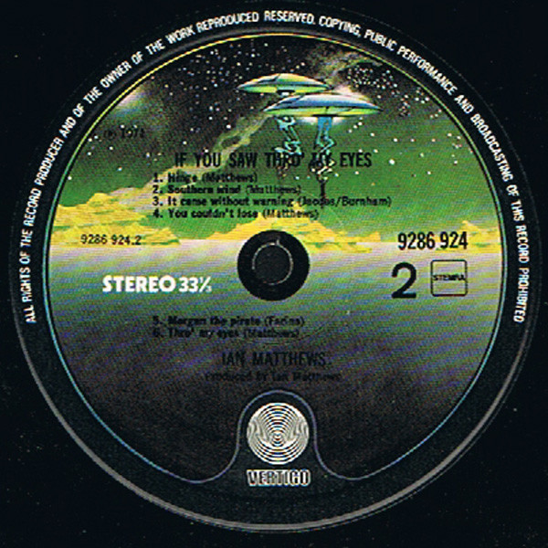 Ian Matthews, If You Saw Thro' My Eyes - LP