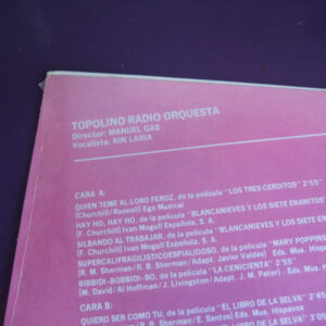 Topolino Radio Orquesta, Topolinolandia - LP: imagen 3