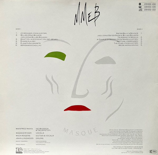 Manfred Mann's Earth Band, Masque (Songs And Planets) - LP