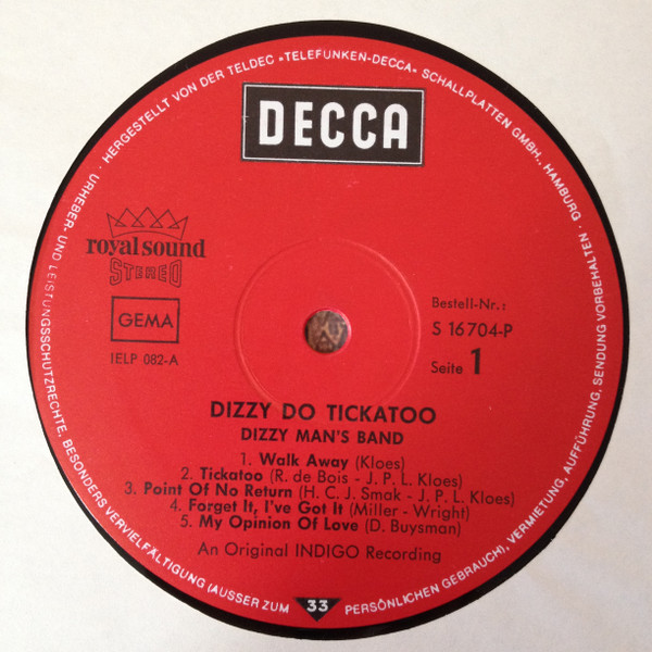 Dizzy Man's Band, Dizzy Do Tickatoo - LP