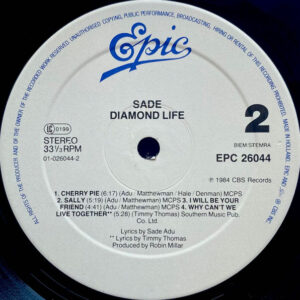 Sade, Diamond Life - LP: imagen 6