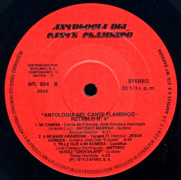 Various, Antología Del Cante Flamenco: Retablo 4 - LP