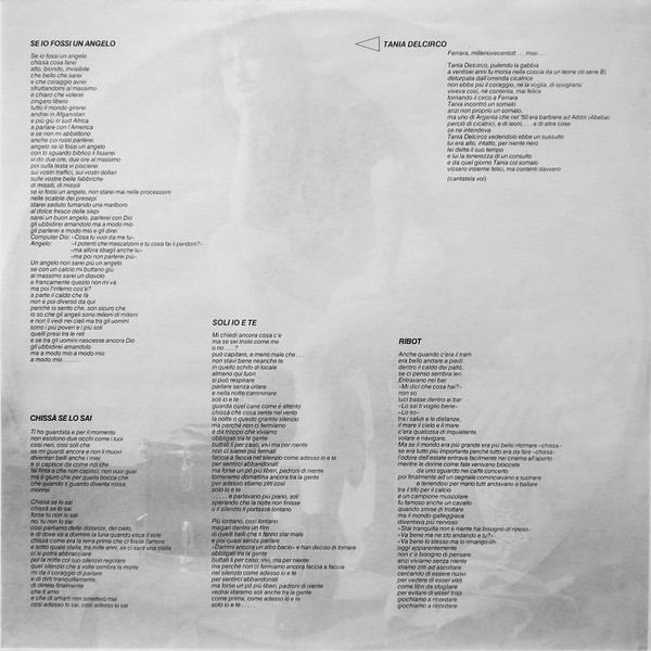 Lucio Dalla, Bugie - LP