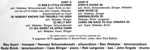 Ben Webster, Ben Op Zijn Best - LP