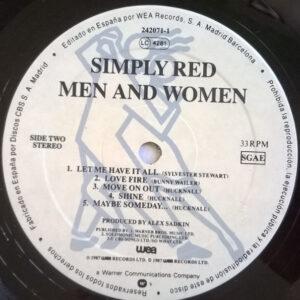 Simply Red, Men And Women - LP: imagen 4