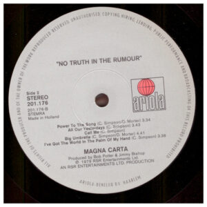 Magna Carta, No Truth In The Rumour - LP: imagen 4