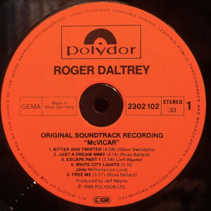 Roger Daltrey, McVicar (Original Soundtrack Recording) - LP: imagen 4