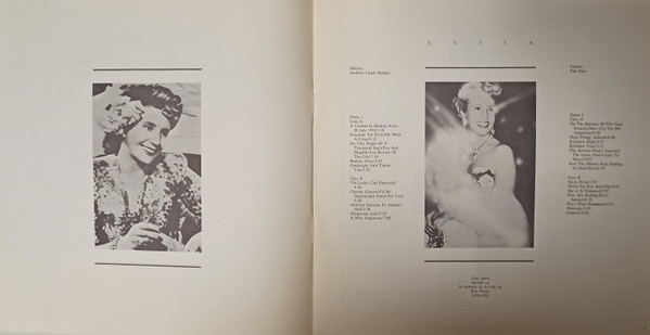Andrew Lloyd Webber And Tim Rice, Evita - LP