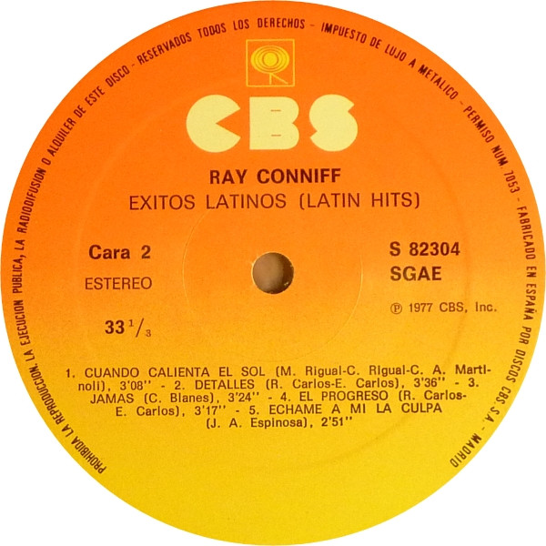 Ray Conniff, Exitos Latinos (Latin Hits) - LP