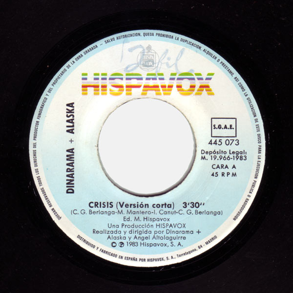 Alaska Y Dinarama, Crisis - Singles