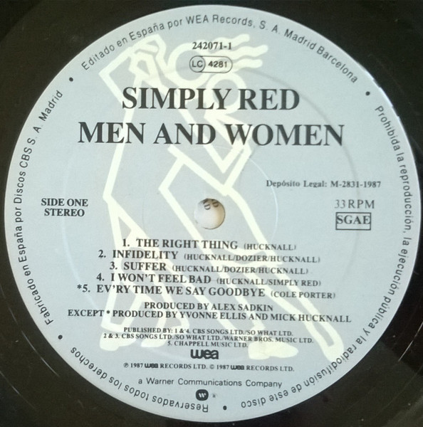 Simply Red, Men And Women - LP