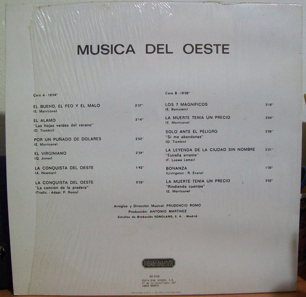 Prudencio Romo, Música Del Oeste - LP