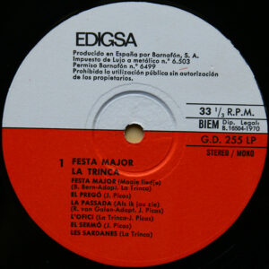 La Trinca, Festa Major - LP: imagen 5