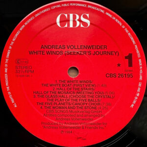 Andreas Vollenweider, White Winds (Seeker's Journey) - LP: imagen 3