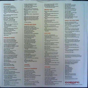 Europe, Wings Of Tomorrow - LP: imagen 5