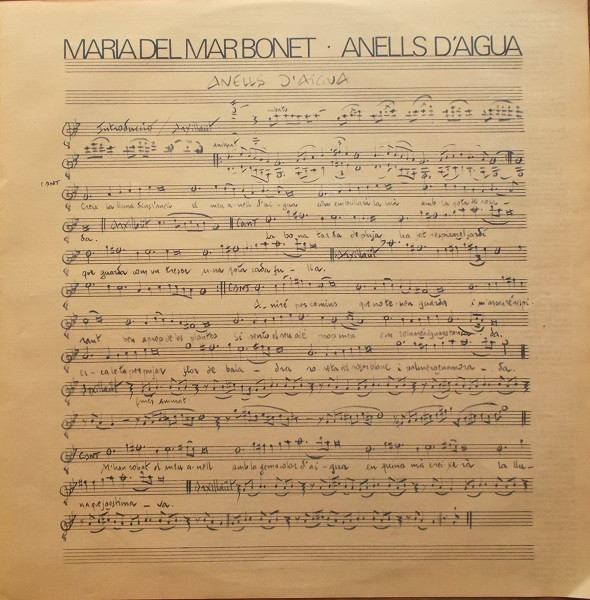 Maria Del Mar Bonet, Anells D'aigua - LP