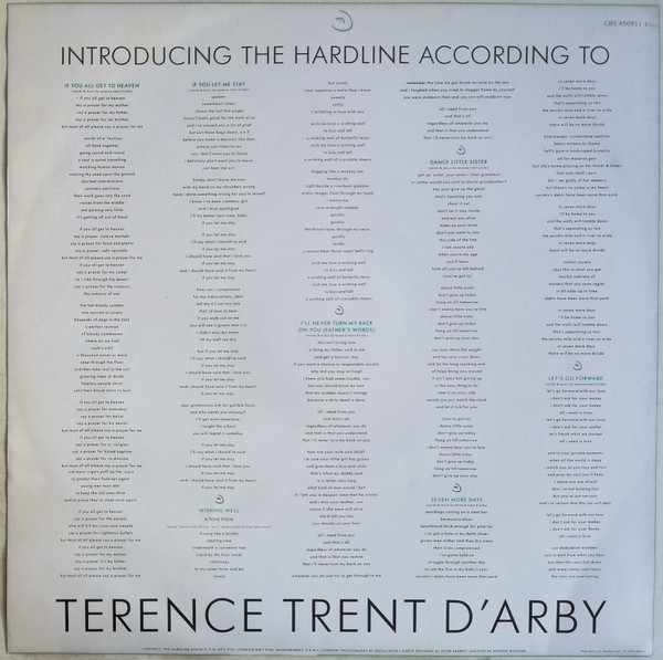 Terence Trent D'Arby, Introducing The Hardline According To Terence Trent D'Arby - LP