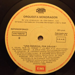 Orquesta Mondragón, Una Sonrisa, Por Favor - LP: imagen 4