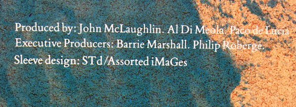 John McLaughlin, Al Di Meola, Paco De Lucía, Passion, Grace & Fire - LP