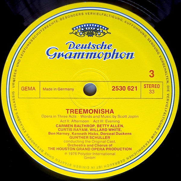 Scott Joplin, Treemonisha (Original Cast Recording) - LP