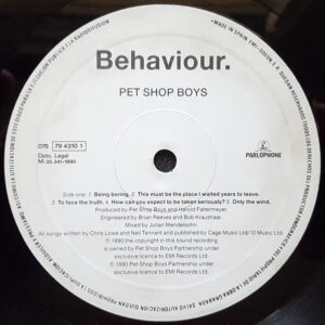 Pet Shop Boys, Behaviour - LP: imagen 3