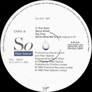 Peter Gabriel, So - LP: imagen 4
