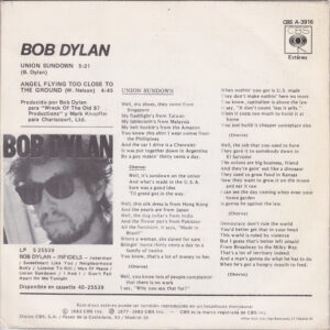 Bob Dylan, Union Sundown - Singles: imagen 2