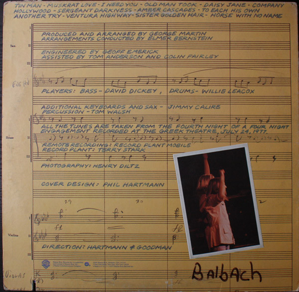 America, Live - LP Album Stereo