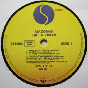 Madonna, Like A Virgin - LP: imagen 3
