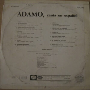 Adamo, Canta En Español - LP: imagen 2