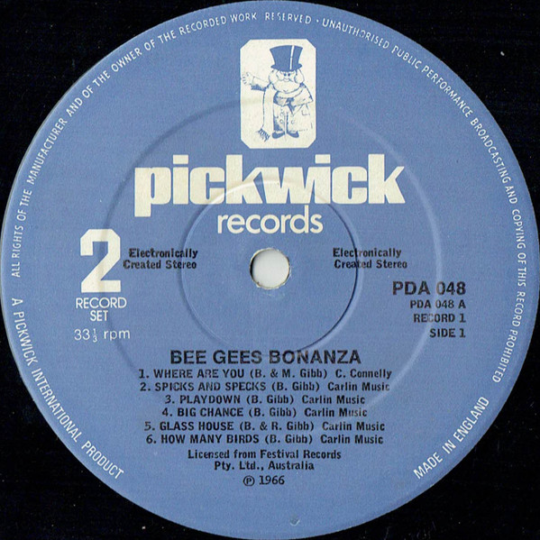 Bee Gees, The Bee Gees Bonanza (The Early Days) - LP