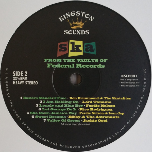 Various, Ska: From The Vaults Of Federal Records - LP